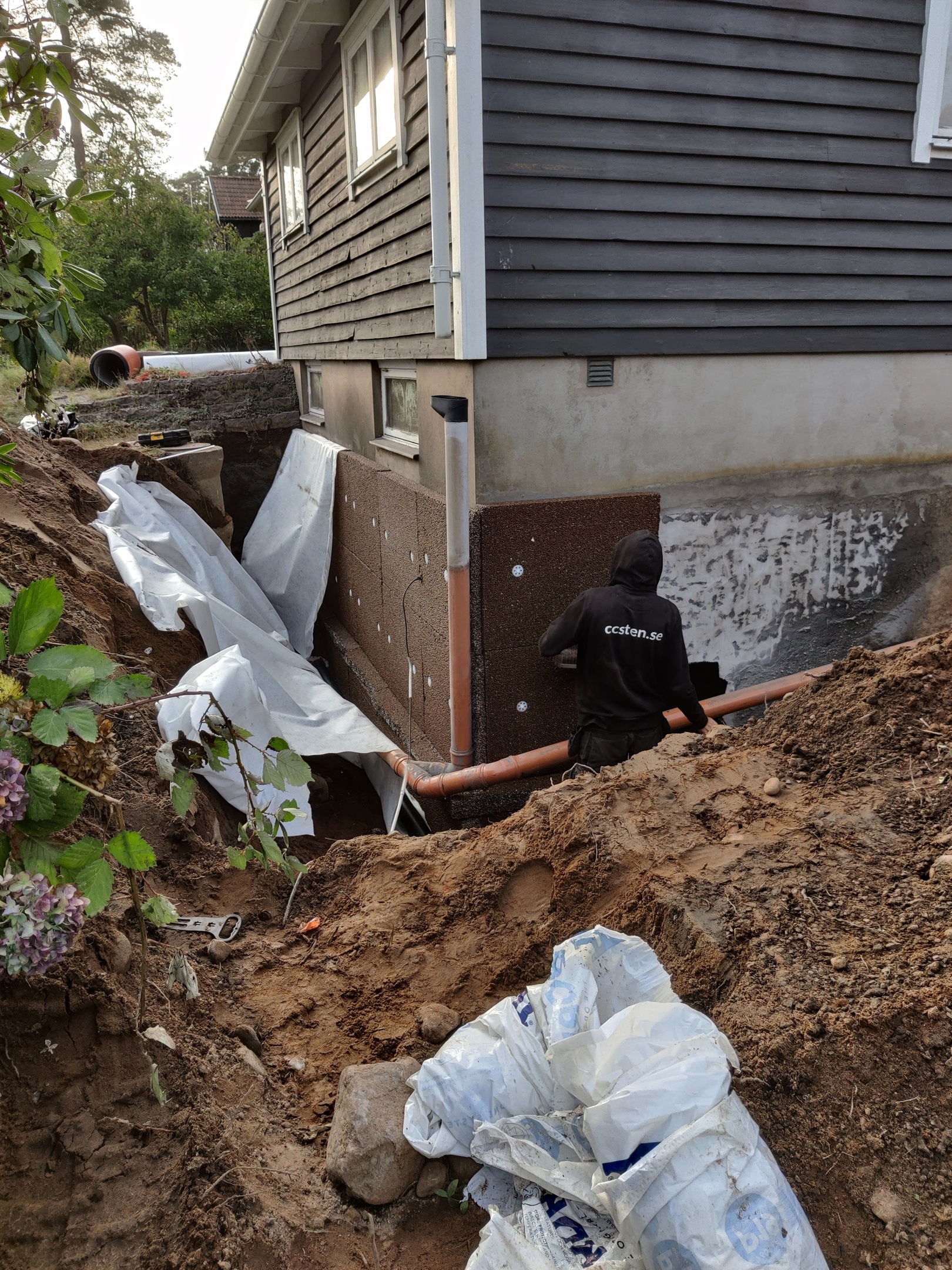 Dränering i Halmstad Pordrän husdränering